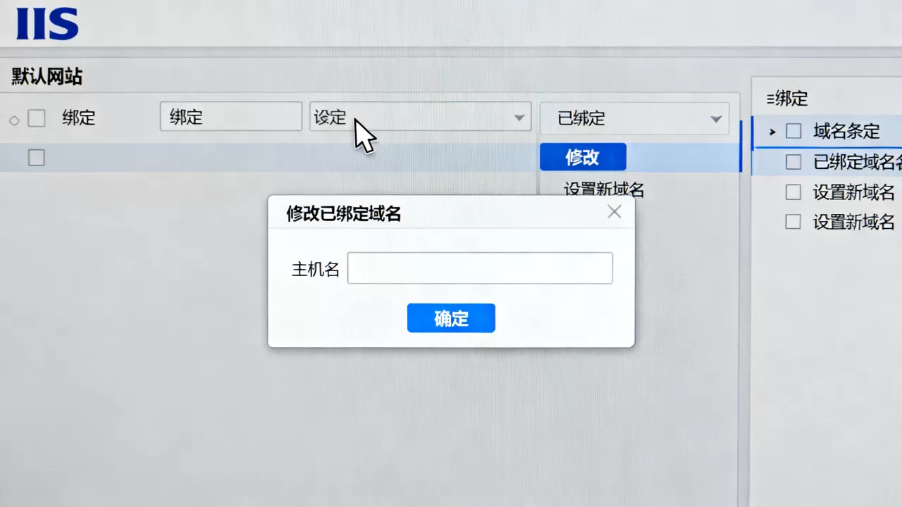 IIS默认网站IIS服务如何修改已绑定的域名?,怎么设置 IIS默认网站IIS服务如何修改已绑定的域名?,怎么设置