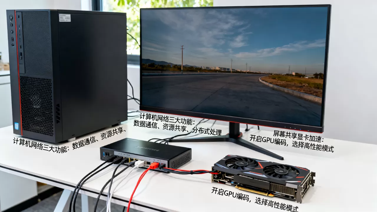 计算机网络的三大功能有哪些?,屏幕共享时显卡加速功能怎么用? 计算机网络的三大功能有哪些?,屏幕共享时显卡加速功能怎么用?