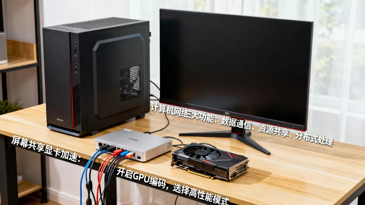 计算机网络的三大功能有哪些?,屏幕共享时显卡加速功能怎么用? 计算机网络的三大功能有哪些?,屏幕共享时显卡加速功能怎么用?