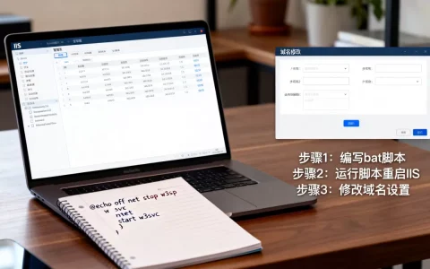 如何用bat重启IIS网站并修改域名？，怎么操作？
