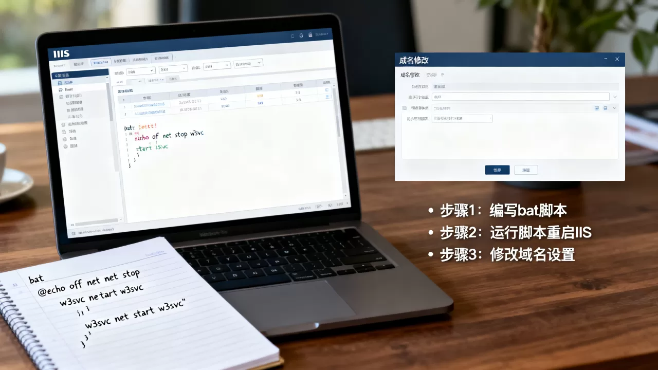 如何用bat重启IIS网站并修改域名?,怎么操作? 如何用bat重启IIS网站并修改域名?,怎么操作?