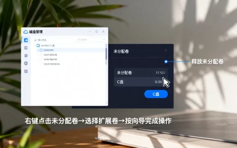 配置云服务器时怎么把未分配卷释放回C盘，如何操作？