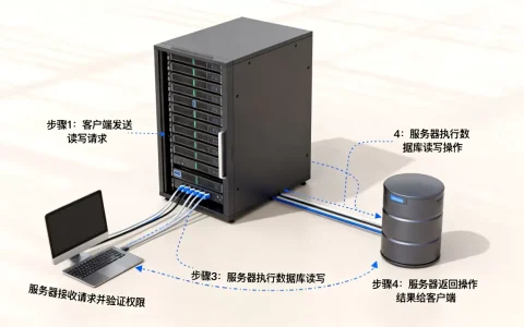 服务器对客户端进行读写数据库的具体步骤是什么，怎么实现？