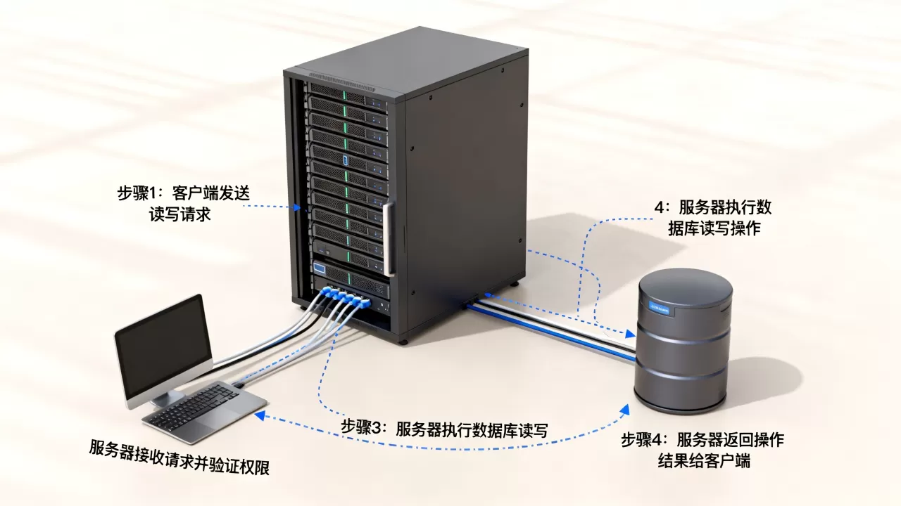 服务器对客户端进行读写数据库的具体步骤是什么,怎么实现? 服务器对客户端进行读写数据库的具体步骤是什么,怎么实现?