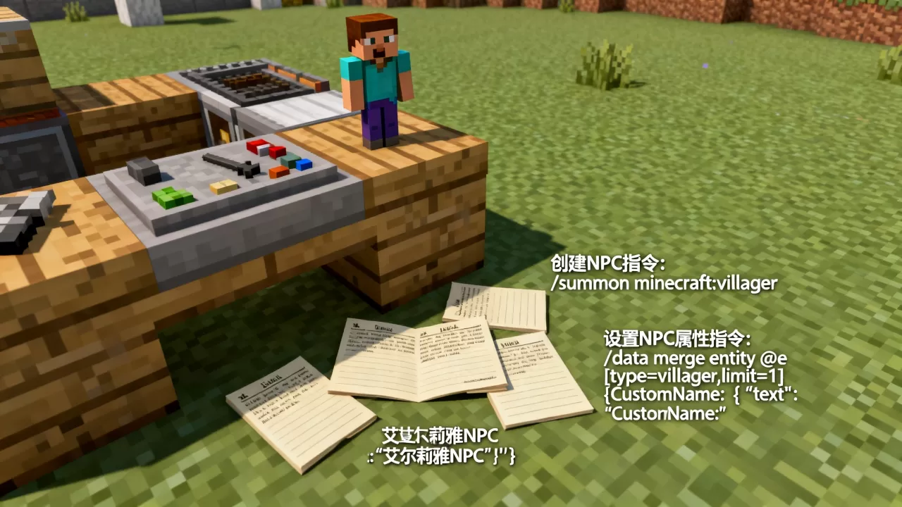 我的世界艾尔莉雅服务器NPC怎么建?,需要什么指令? 我的世界艾尔莉雅服务器NPC怎么建?,需要什么指令?