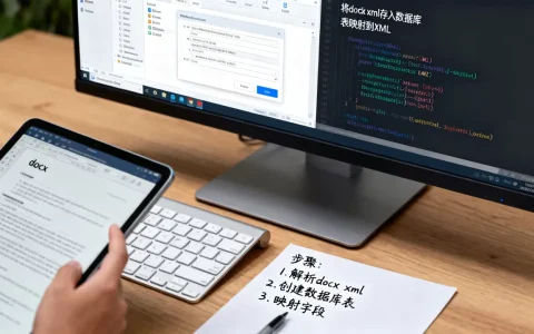 怎么将docx xml存入数据库并将表映射到XML，如何实现？