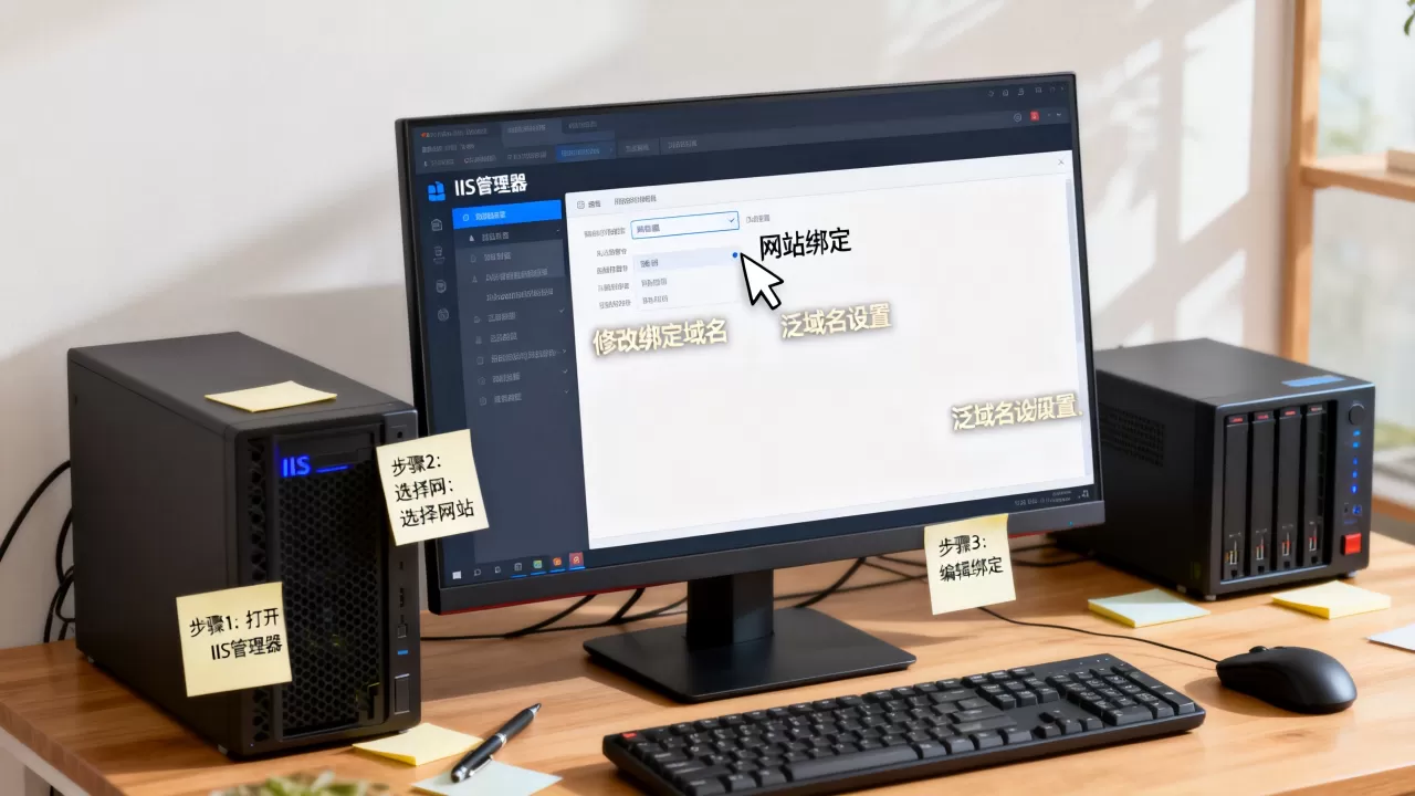 如何修改IIS已绑定的网站域名,泛域名绑定怎么设置? 如何修改IIS已绑定的网站域名,泛域名绑定怎么设置?