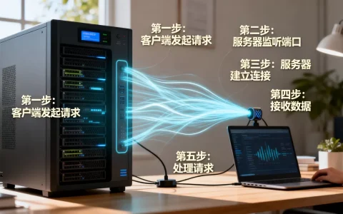 服务器怎么接收客户端请求数据，接收请求的步骤是什么？