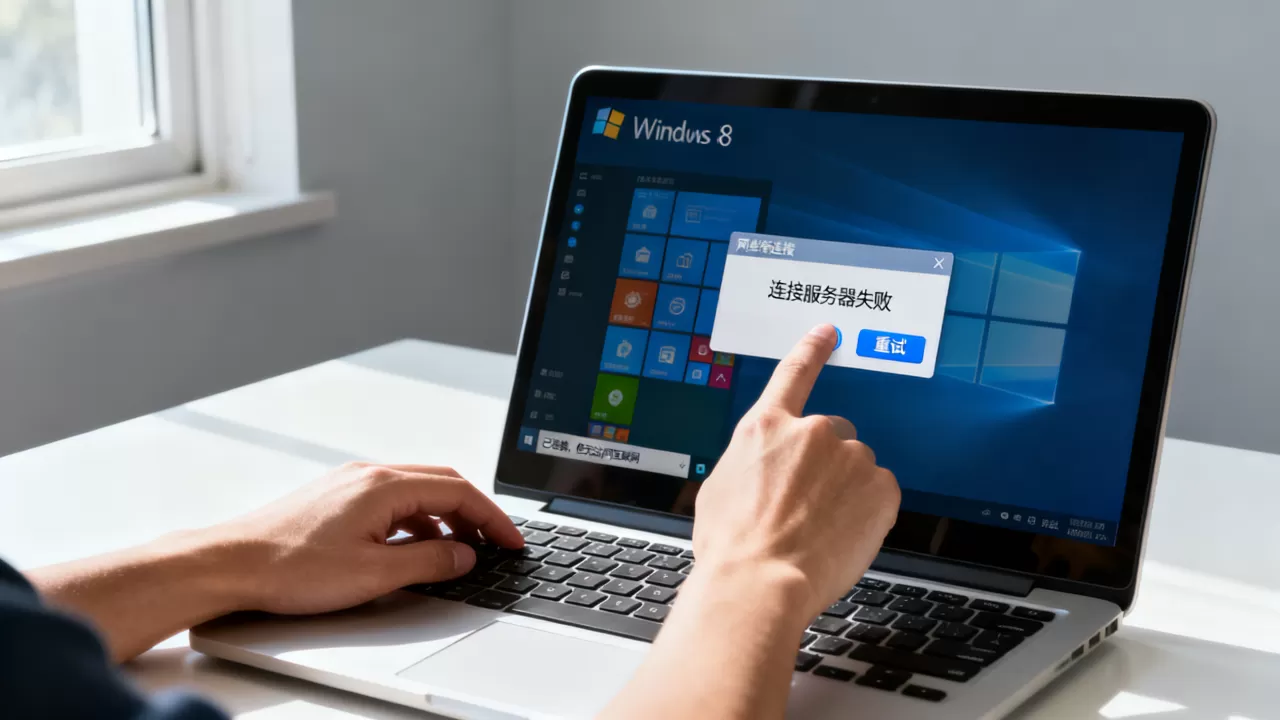 Win8界面怎么连接网络连接服务器失败,原因是什么 Win8界面怎么连接网络连接服务器失败,原因是什么