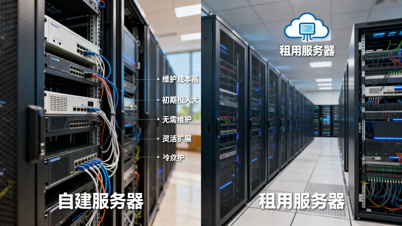 服务器自建还是租用哪个好,有什么优缺点? 服务器自建还是租用哪个好,有什么优缺点?