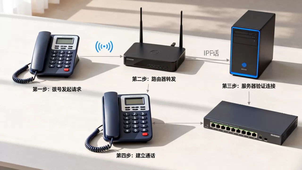 IP电话的通信流程是什么?,步骤有哪些? IP电话的通信流程是什么?,步骤有哪些?
