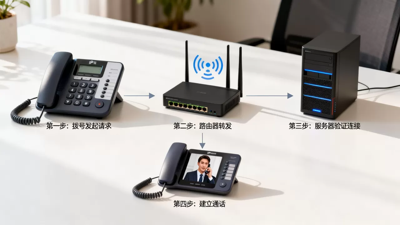 IP电话的通信流程是什么?,步骤有哪些? IP电话的通信流程是什么?,步骤有哪些?