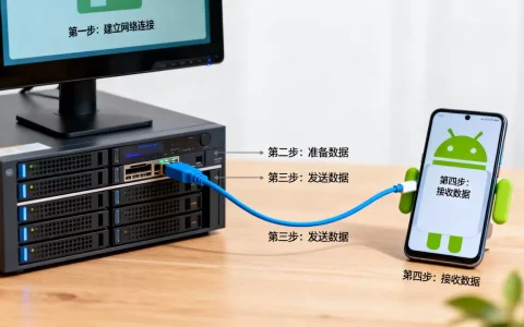 服务器如何发送数据到安卓客户端，步骤是什么？