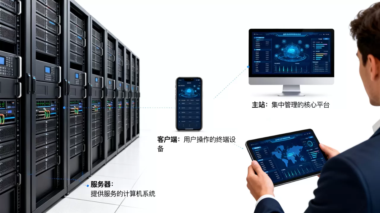 服务器、客户端、主站之间有什么区别,是什么意思? 服务器、客户端、主站之间有什么区别,是什么意思?