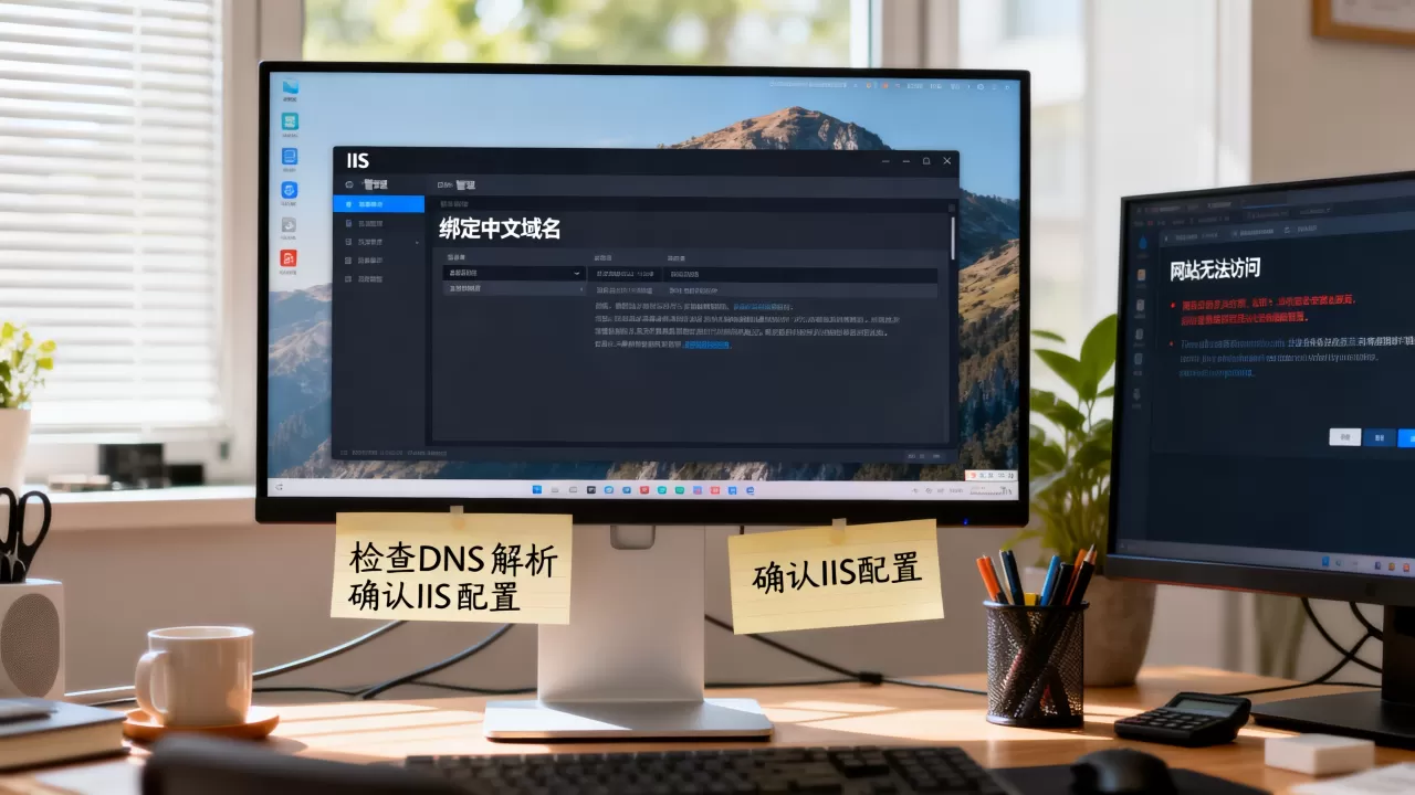 IIS如何绑定中文域名,修改已绑定域名后网站无法访问怎么办? IIS如何绑定中文域名,修改已绑定域名后网站无法访问怎么办?
