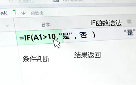 if函数在Excel中是什么意思，具体怎么用