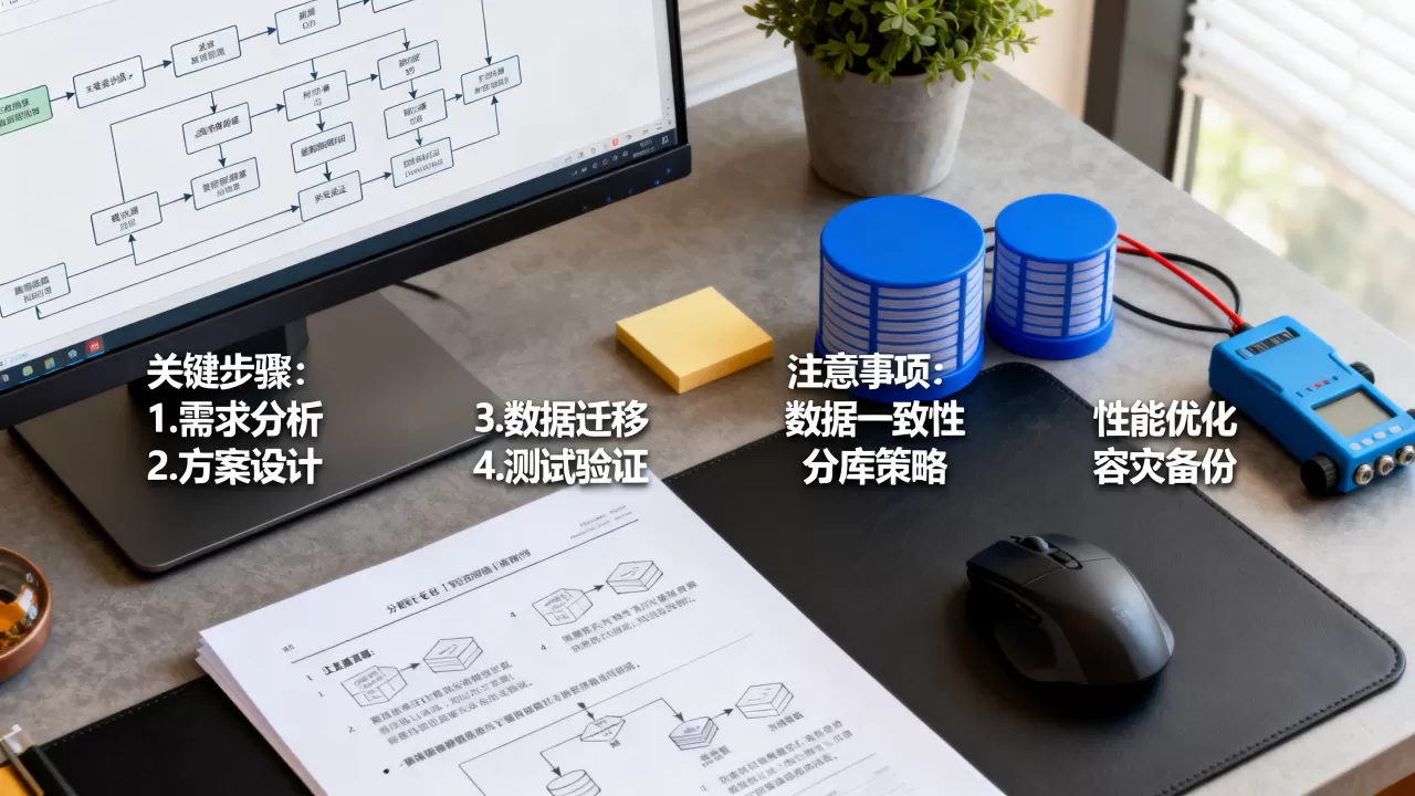分表分库实践的关键步骤是什么,有哪些注意事项? 分表分库实践的关键步骤是什么,有哪些注意事项?