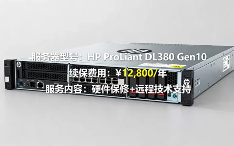 重庆惠普服务器续保一年要多少钱，报价明细？