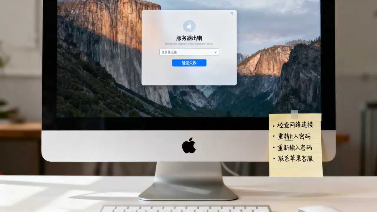 苹果电脑ID登录提示服务器出错咋办,ID验证失败怎么办? 苹果电脑ID登录提示服务器出错咋办,ID验证失败怎么办?