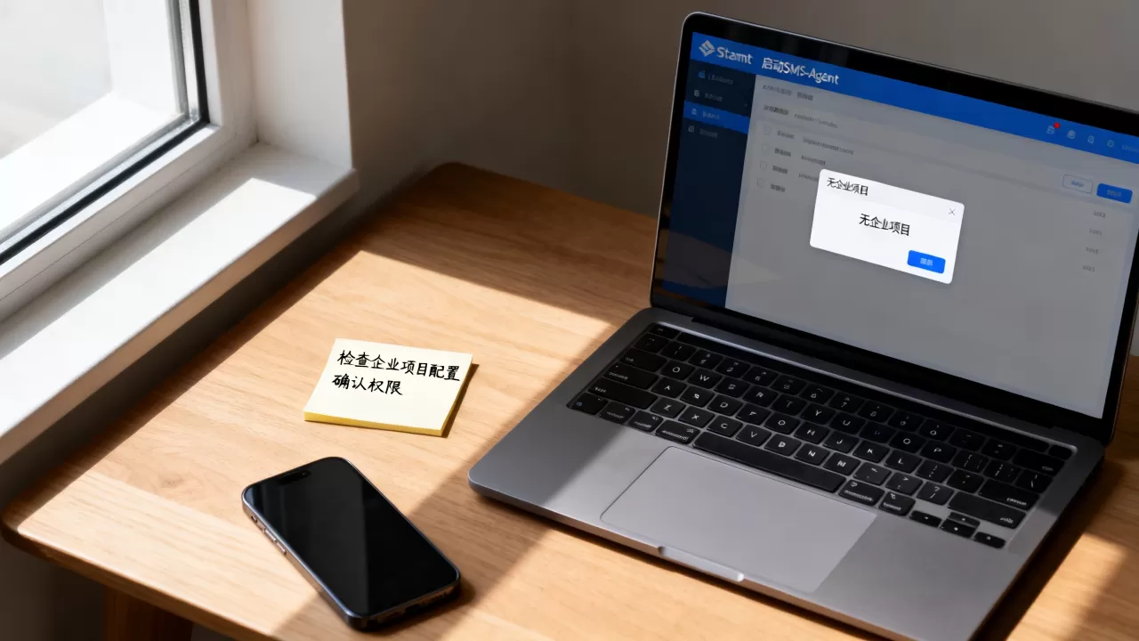 启动SMS-Agent提示没有企业项目怎么办,什么原因? 启动SMS-Agent提示没有企业项目怎么办,什么原因?