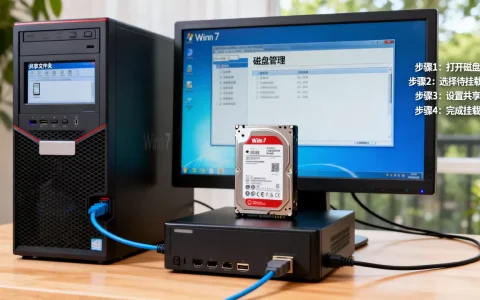 怎么把本机win7的磁盘挂载到服务器上，win7磁盘挂载步骤？