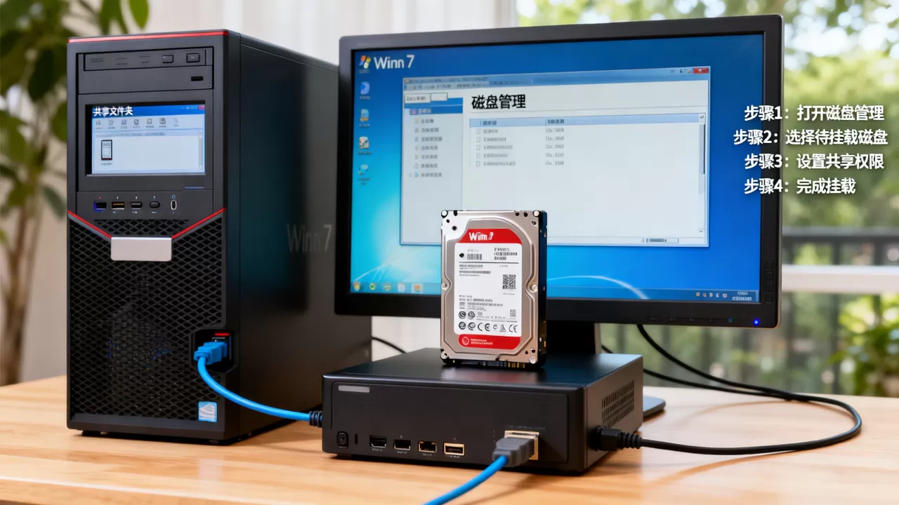 怎么把本机win7的磁盘挂载到服务器上,win7磁盘挂载步骤? 怎么把本机win7的磁盘挂载到服务器上,win7磁盘挂载步骤?