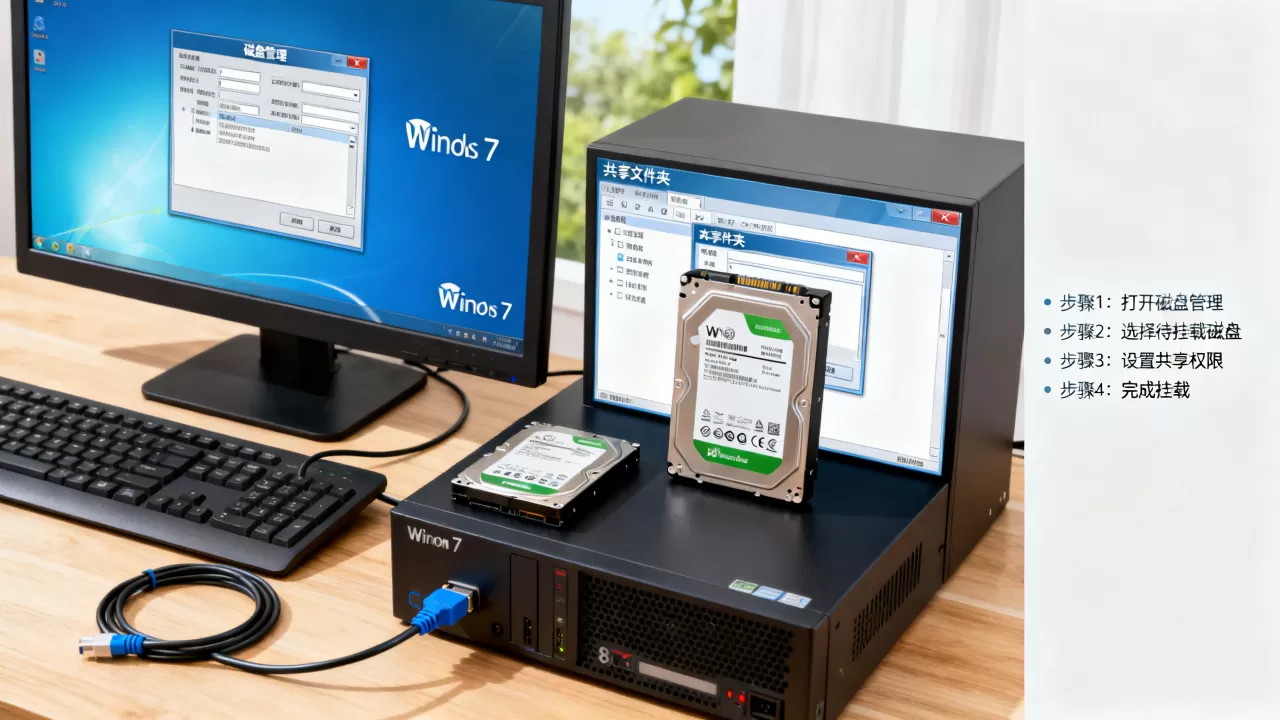 怎么把本机win7的磁盘挂载到服务器上,win7磁盘挂载步骤? 怎么把本机win7的磁盘挂载到服务器上,win7磁盘挂载步骤?
