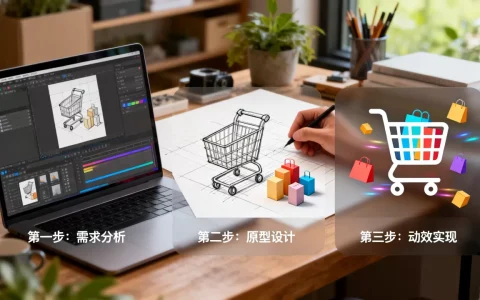 仿购物车动画的制作方法是什么，有哪些步骤？