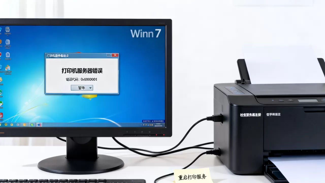win7中的打印机服务器错误怎么办,是什么原因 win7中的打印机服务器错误怎么办,是什么原因