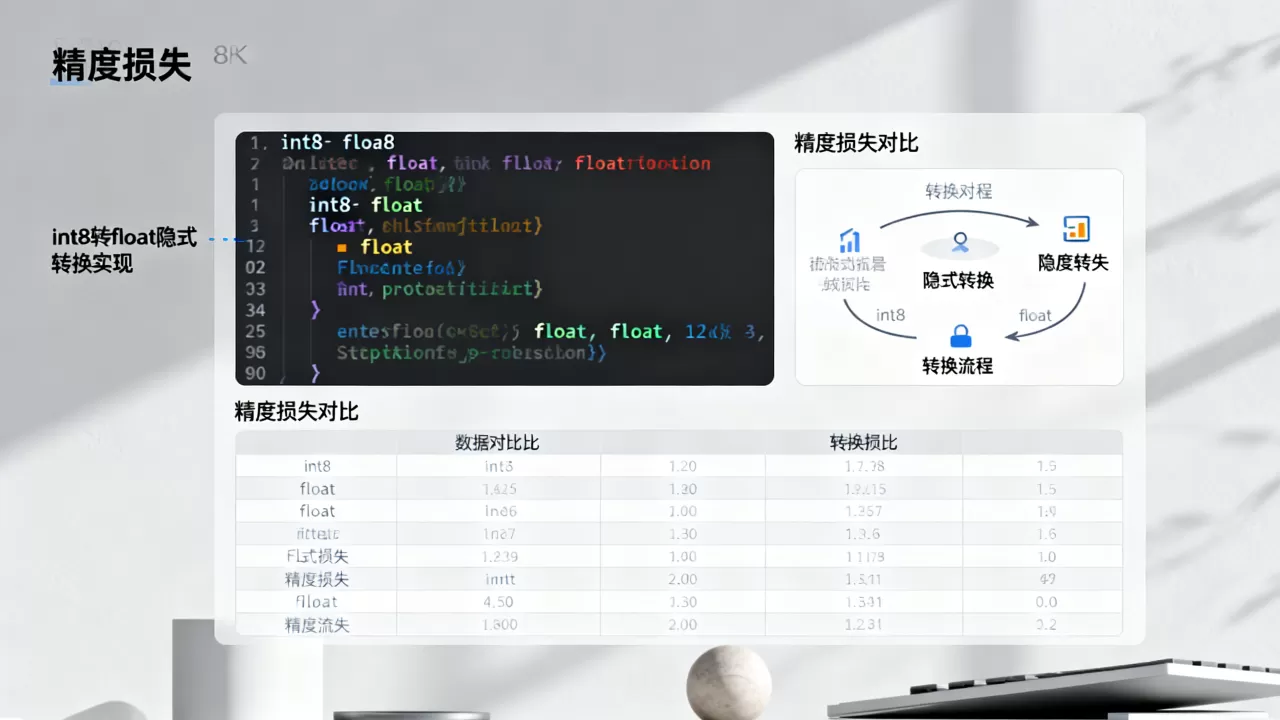 int8转float如何实现隐式转换?, 精度损失怎么办? int8转float如何实现隐式转换?, 精度损失怎么办?