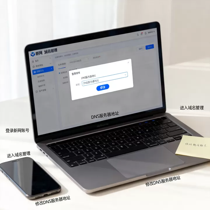 怎样修改新网域名的DNS服务器地址?,服务器 dns 地址那里修改 怎样修改新网域名的DNS服务器地址?,服务器 dns 地址那里修改