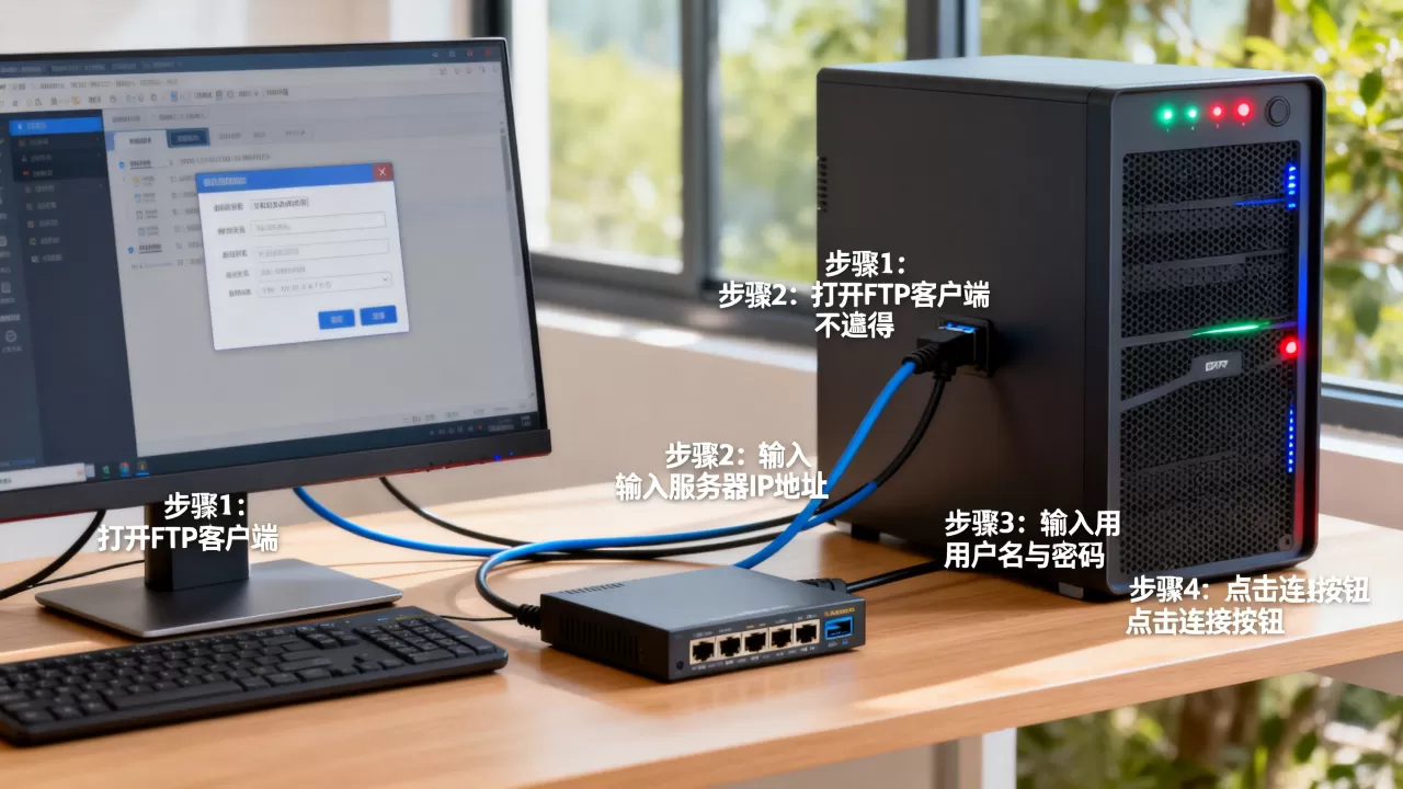 FTP与服务器如何建立连接?,步骤是什么? FTP与服务器如何建立连接?,步骤是什么?
