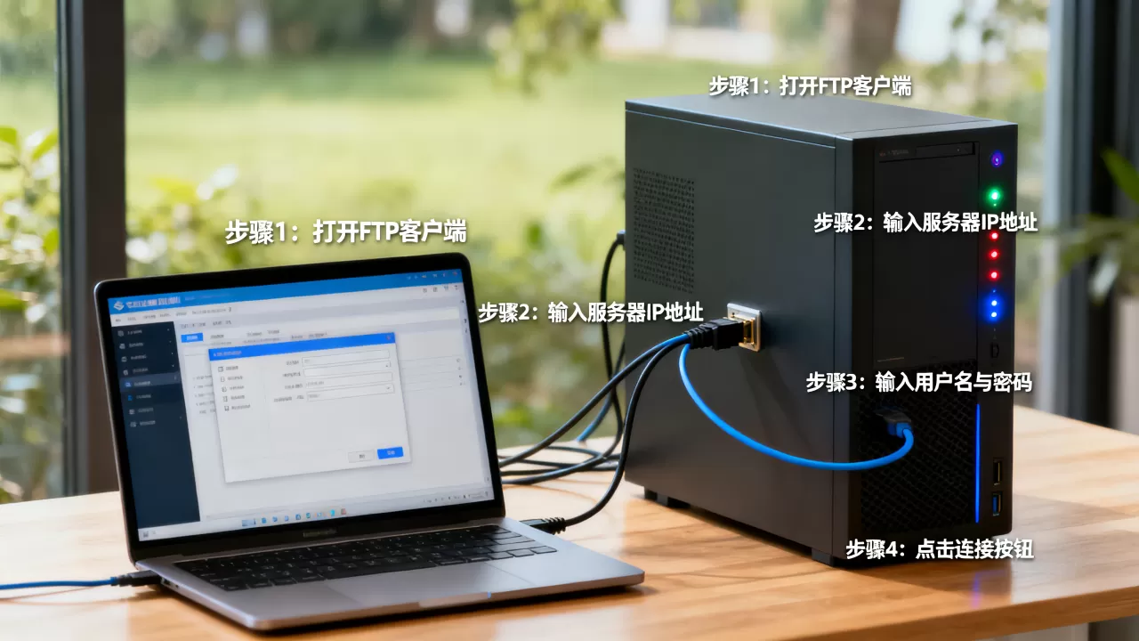 FTP与服务器如何建立连接?,步骤是什么? FTP与服务器如何建立连接?,步骤是什么?