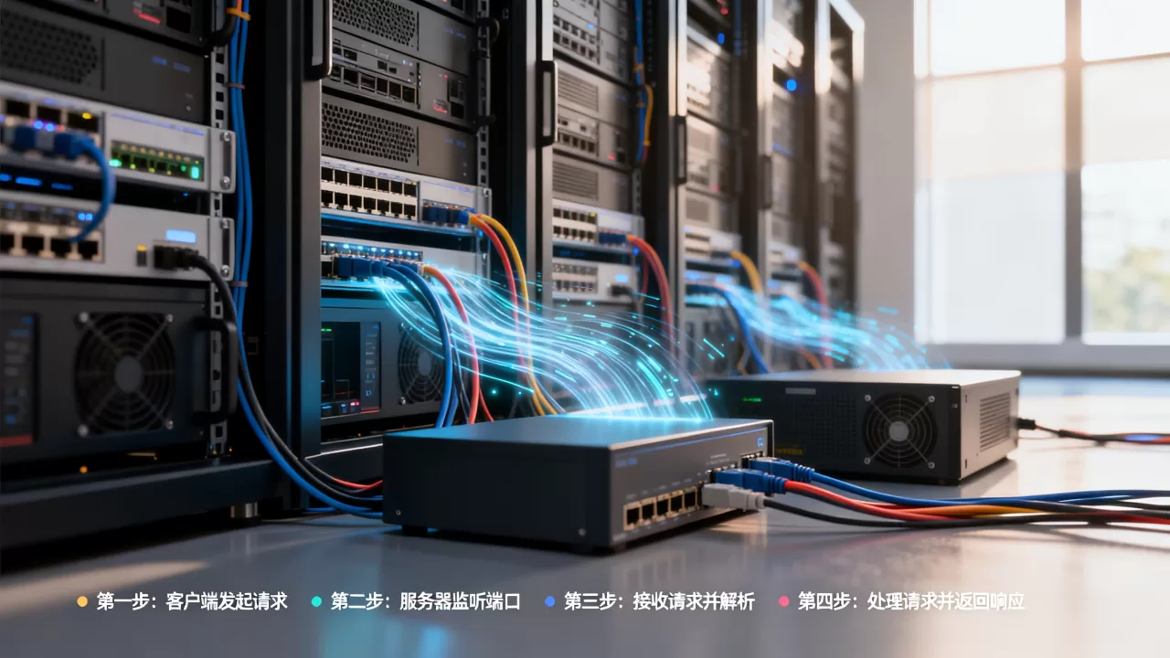 服务器端接受客户端请求的流程是什么?,如何实现 服务器端接受客户端请求的流程是什么?,如何实现