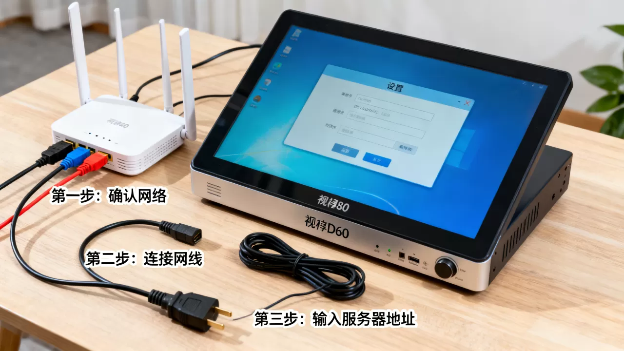 视易d60点歌机如何连接服务器,怎么设置? 视易d60点歌机如何连接服务器,怎么设置?