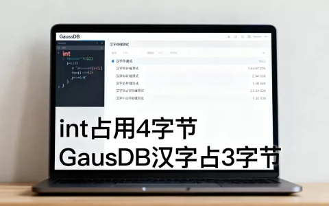 int占用几个字节，GaussDB一个汉字占几个字节？