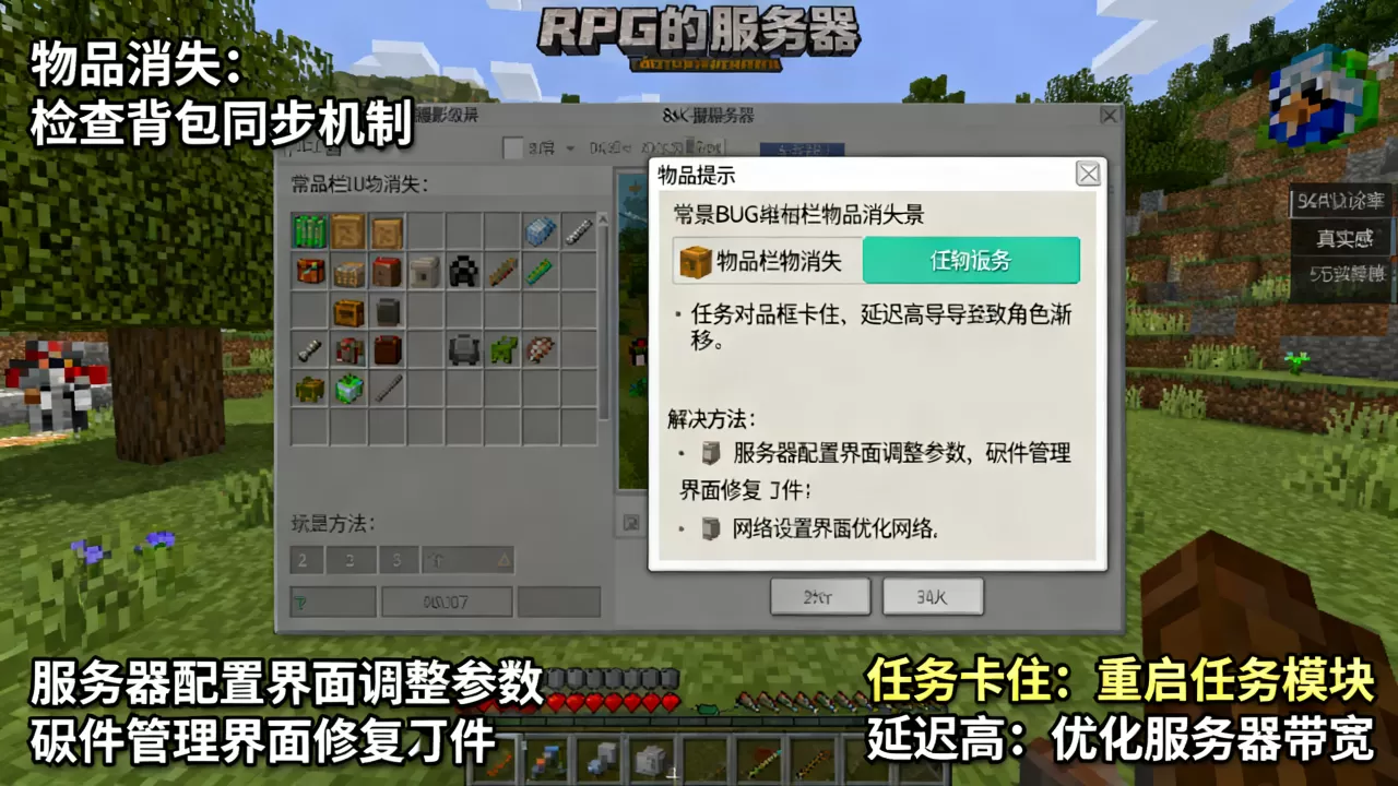 我的世界RPG服务器有哪些Bug,如何解决? 我的世界RPG服务器有哪些Bug,如何解决?