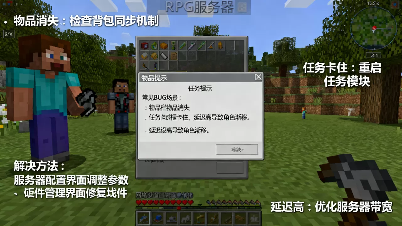 我的世界RPG服务器有哪些Bug,如何解决? 我的世界RPG服务器有哪些Bug,如何解决?