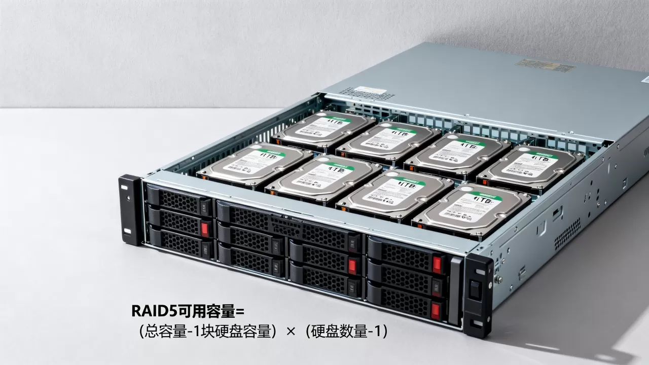 服务器12t做raid5后实际容量是多少,raid5可用容量怎么算? 服务器12t做raid5后实际容量是多少,raid5可用容量怎么算?