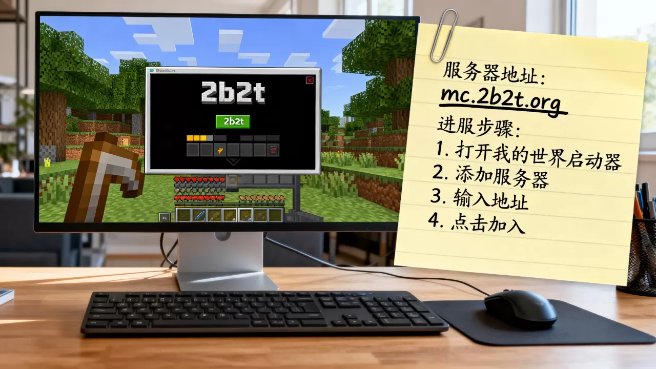 电脑版2b2t服务器地址是多少,怎么进服? 电脑版2b2t服务器地址是多少,怎么进服?
