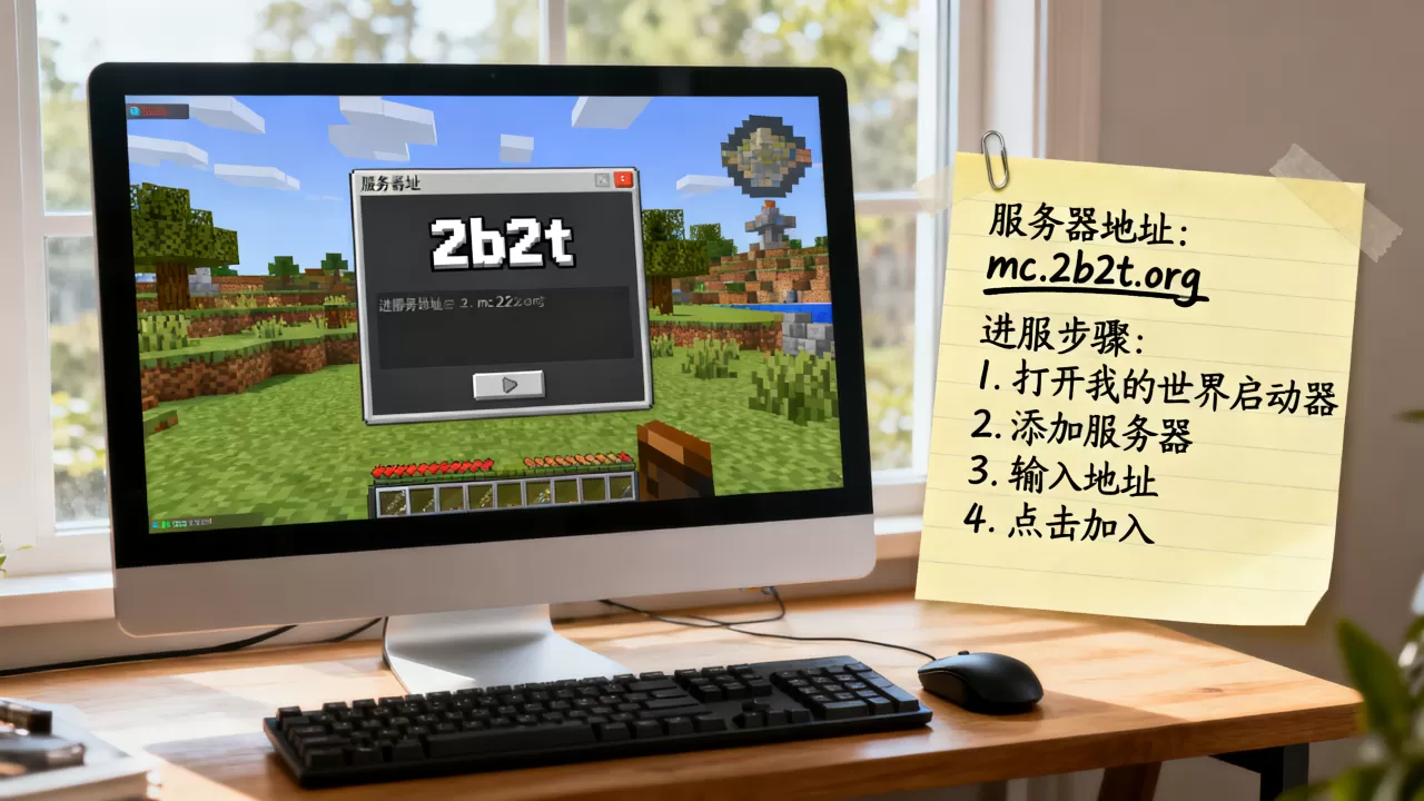 电脑版2b2t服务器地址是多少,怎么进服? 电脑版2b2t服务器地址是多少,怎么进服?