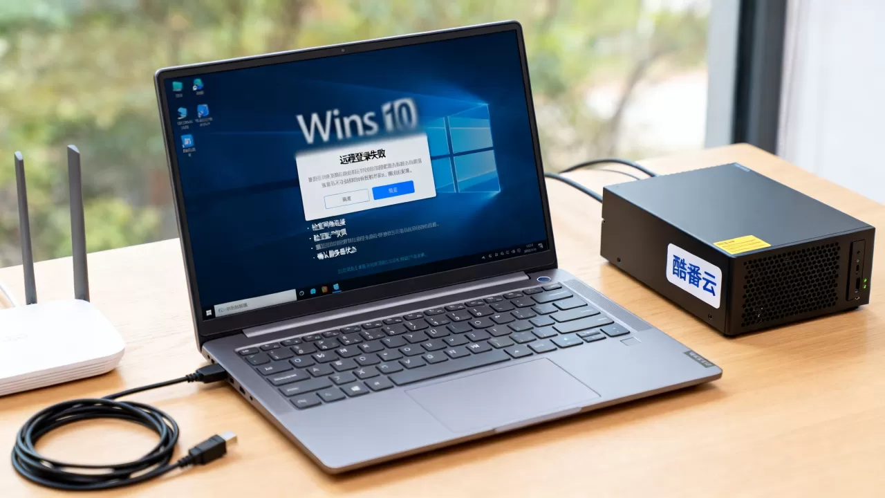 Win10远程登入酷番云服务器失败怎么办,原因是什么? Win10远程登入酷番云服务器失败怎么办,原因是什么?