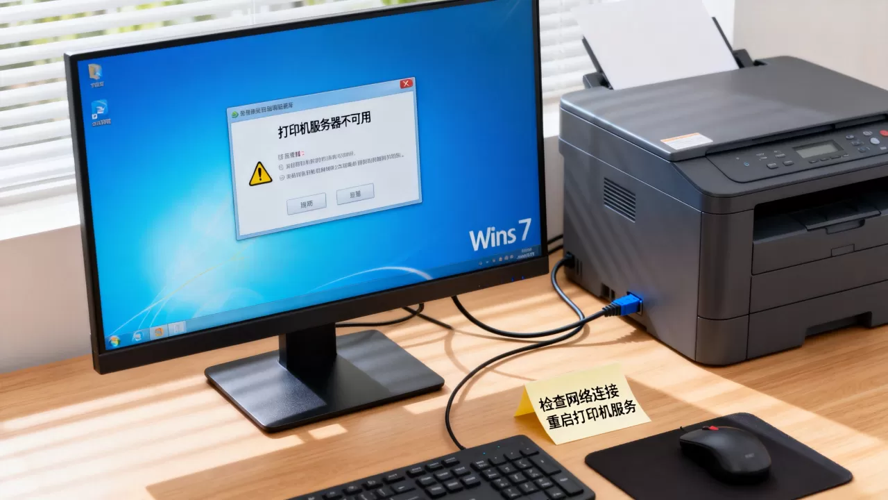 win7打印机服务器不可用了怎么办?,打印机连接不上网络? win7打印机服务器不可用了怎么办?,打印机连接不上网络?