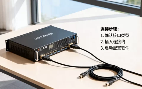 LED大屏K16处理器如何连接服务器，怎么配置