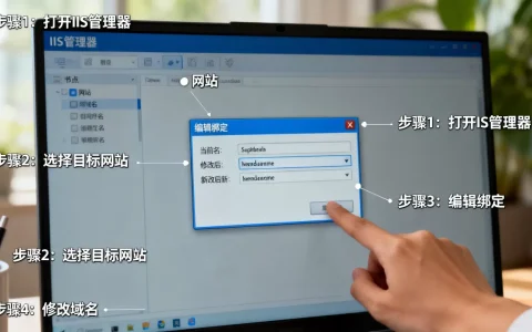 如何修改IIS已绑定的网站域名？，具体步骤是什么？