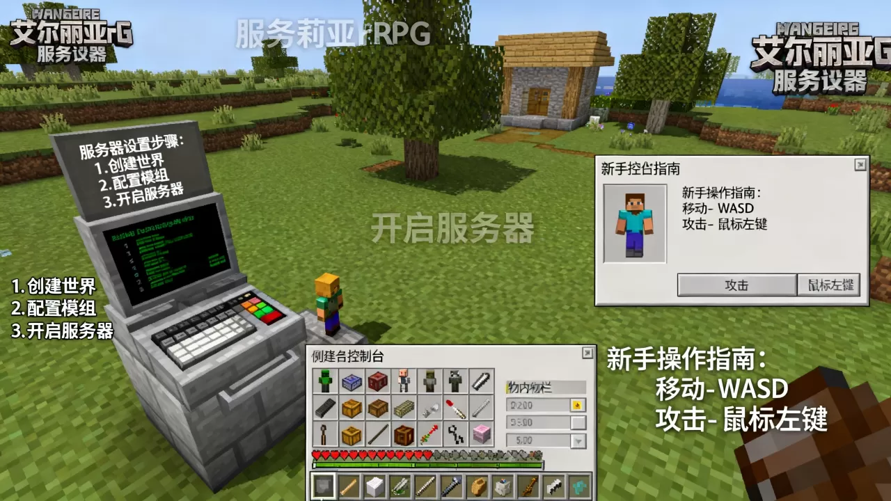 我的世界艾尔莉亚rpg服务器怎么做?,新手怎么玩 我的世界艾尔莉亚rpg服务器怎么做?,新手怎么玩