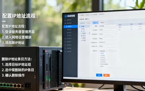 服务器配置IP地址的流程是什么？删除IP地址组内IP地址条目的方法