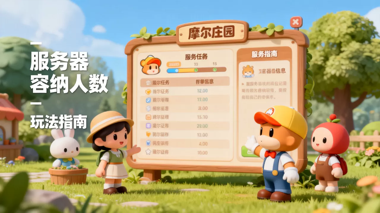 摩尔庄园手游一个服务器能容纳多少人?,怎么玩 摩尔庄园手游一个服务器能容纳多少人?,怎么玩