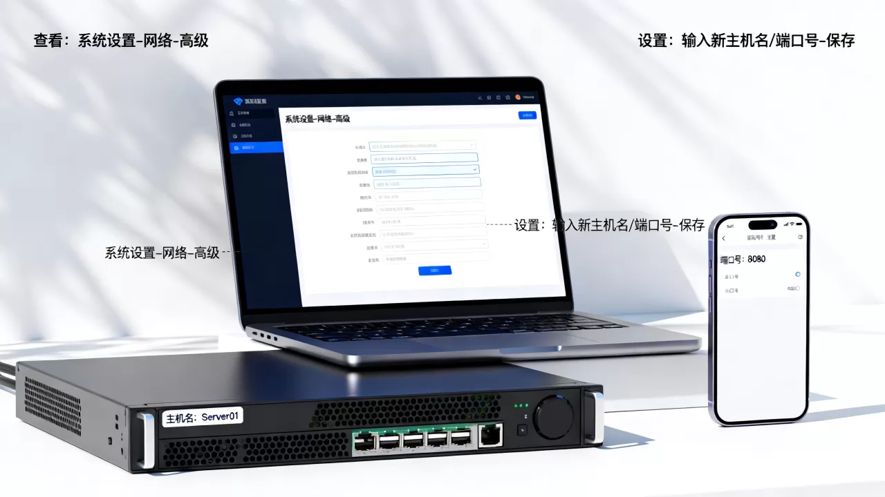 服务器主机名和端口号在哪里查看,怎么设置? 服务器主机名和端口号在哪里查看,怎么设置?