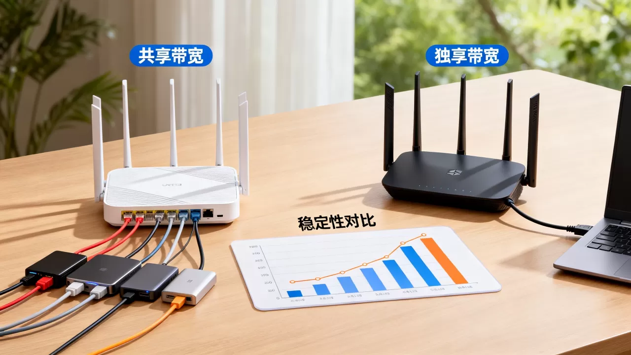 宁波共享带宽和独享带宽到底怎么选,哪个更稳定? 宁波共享带宽和独享带宽到底怎么选,哪个更稳定?